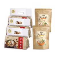 【玉民】黃金蕎麥麵+醬組合(黃金麵×3+炸醬方便包+麻油薑方便包)