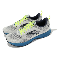 Brooks 慢跑鞋 Revel 5 男鞋 灰 藍 螢光黃 水磨石 針織 緩震 運動鞋 1103741D093