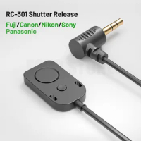 RC-301 Cable Shutter Remote Control DSLR Camera Shutter Release L1 N3 E3 DC0 DC2 S2 for Fuji Sony Nikon Canon Panasonic Camera