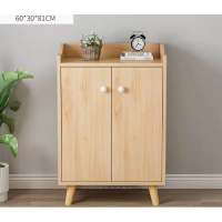 北歐鞋櫃玄關櫃 (雙門仿實木色）