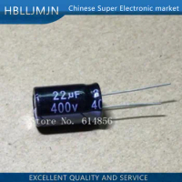 10PCS 400V22UF 13*20mm 22UF 400V 13*20 Electrolytic capacitor