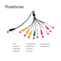 Roadwise Universal 4G DSP 2din Android 10 Car Radio Multimedia Video Player Navigation GPS For Nissan Kia Honda Toyota VW Cable