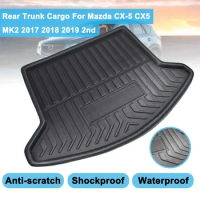 Floor Mat Carpet 2nd Cargo Liner Boot Tray Rear Trunk Cover Matt Mat Kick Pad Mud Non-slip For Mazda CX-5 CX5 MK2 2017 2018 2019