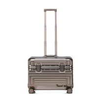18"22" inch 100% Aluminum Cabin Trolley Pilot Suitcase Carry On Rolling Luggage With Wheels