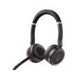 Jabra Evolve 75 SE 耳罩式商務無線藍芽耳機麥克風 - 主動降噪，黑色/紅色