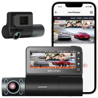 New Design Front and Rear dash cam 4 channel dashcam CE FCC With WiFi GPS 3.16 inch 2k+1080p+1080p+1080p private mold 4 cameras