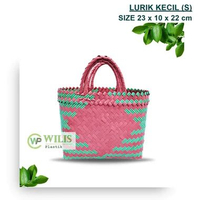 Wilis Plastik Tas Anyaman Plastik KECIL Polos dan Kombinasi untuk Bingkisan Hampers Parcel Keranjang