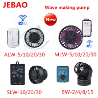 New Jebao Marine Aquarium Wireless Wave Maker MLW-5 SLW SW ALW Wave Pump with WiFi LCD Display Controller wave pump Coral