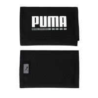 【PUMA】PLUS 皮夾-皮包 零錢包 黑白灰(05447601)