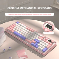 K99 Wireless Bluetooth Three Mode Mechanical Keyboard Esports Games Rgb Keyboard Office Mdag Height Keyboard