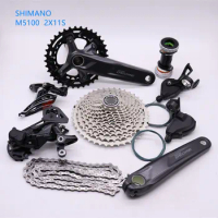 SHIMANO DEORE M5100 Groupset 22s MTB Mountain Bike Groupset 2x11 -Speed 170/175 36-26T 11-42T RD M5120 Derailleur
