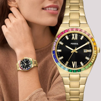 FOSSIL Scarlette 百變女爵多錶圈限量手錶 禮盒組 送禮首選-36mm ES5311SET