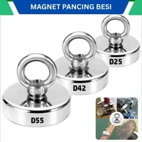 Magnet Neodinium, Magnet kuat, Magnet Strong Magnet Kait Bulat Pancing D55 102kg tarikan sangat kuat
