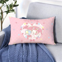 1pc Sanrio Melody Cartoon Print Rectangular Pillow Cover, 12x20inch - Double-Sided Print, Zipper Clo