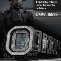 For Casio G-shock Watch GMW-B5000 Modified Mecha Warrior Titanium Alloy Stainless Steel Case and Strap B5000 Bezel Bracelet