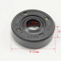 7mm*8mm*23mm Oil Seal Ring Black Radial Shaft Seal Ring Replacements For LG for samsung for Philips For ACA Blender Parts