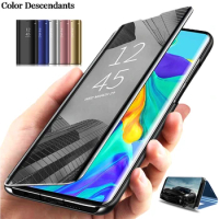 for samsung m31 case smart mirror flip case for samsung galaxy m31 m 31 31m 2020 sm-m315f/ds 6.4'' phone stand book coque covers