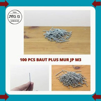 100 PCS BAUT PLUS MUR JP M3 BERBAGAI UKURAN 3MM X 10MM