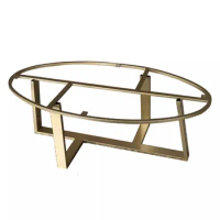 Customized support frame for rock board tea table iron frame, oval shaped iron table frame bracket, table legs,