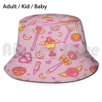 Absolute Sailor Moon Sun Hat Foldable UV Protection Absolute Sailor Moon Moon Wapon Moon Kindom Staf