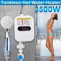 New Mini Quick Heater Shower Without Water Storage Water Heater Bathroom Kitchen Wall Mounted Instant Electric Water Heater