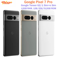 Google Pixel 7 Pro 128GB/256 ROM 5G Original Unlocked Cell Phone 6.7" Google Tensor G2 Octa Core 12GB RAM 50MP&amp;48MP NFC eSim