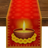 Happy Diwali Table Flags Diwali Indian Festival of Lights Diwali Party Supplies Diwali Kitchen Restaurant Home Decorations