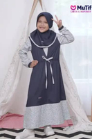 MUTIF Sarimbit Tiffani Alachwan Navy Blazer Size 6 Gamis Anak SET