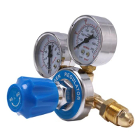Oxygen Gas Bottle Regulators O2 Reducing Pressure Inhaler Double Gauge Oxygen Tank Regulator Gas Pressure Reducer Meter Copper