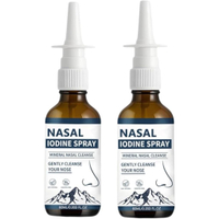 Iodine Nasal Spray Daily Nasal Cleanse & Care Mist with Iodine & Fulvic Acid Fine Mist Non-Medied Na