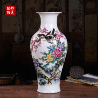 Jingdezhen Ceramic Vase Modern Vase Vase Antique Imitation Chinese Style Living Room Decoration Pair Bottle Decoration Crafts