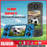 ANBERNIC RG405M Handheld Game Console Android 12 Aluminum Alloy Shell T618 OLED Touch Screen Portable PS2 3DS PSP GAMES