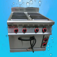 High quality 6 Square plate electric baking oven,4 burner gas cooker