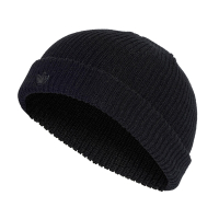 adidas 短毛帽 Adicolor 黑 全黑 反折 刺繡 帽子 毛帽 三葉草 愛迪達 IL8441