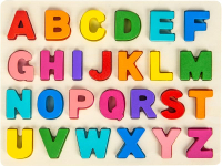Alphabet Puzzle Wooden Puzzles for Toddlers 3 4 5 Year Old ABC Puzzle Shape Alphabet Learning Puzzle