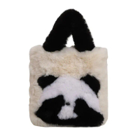 กระเป๋าตุ๊กตา, ฤดูใบไม้ร่วงฤดูหนาวมาใหม่, กระเป๋าสะพายไหล่แพนด้า Huahua Plush, กระเป๋าขนยาวสาวน่ารัก