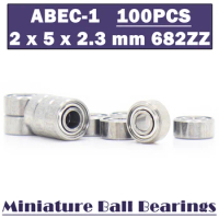682ZZ Bearing ( 100 PCS ) 2*5*2.3 mm CS682 Miniature Ball l Bearings 618/2ZZ