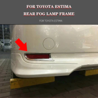 2Pcs Rear Fog Light Cover Trim For Toyota Estima Previa Tarago 2016 ABS Chrome Auto Exterior Accessoriess Car Styling