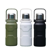 【SUNLY】戶外運動保冷保溫水壺 316不鏽鋼保溫杯 便攜背帶保溫瓶 1200ml(杯蓋/直飲 保溫水瓶)