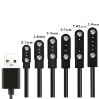 2 pins 4pins Smartwatch Dock Charger Adapter USB Charging Cable Cord for Adult/Kids Smart Watch Power Charge Wire Accessories