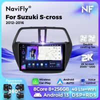 8-Core New Android Car Radio Multimedia Player For Suzuki SX4 2 S-Cross 2012-2016 2K QLED GPS CarPlay BT 2Din Stereo Head Unit