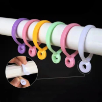 Curtain Opening Hanging Ring Roman Rod Live Mouth Ring Curtain Buckle Hanging Ring Hook Ring Shower Curtain Rubber Ring Mute
