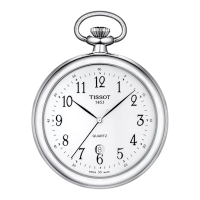 TISSOT 天梭 官方授權 Lepine T82.6.550.12 經典石英懷錶(附鍊) 母親節送禮首選-白x銀/49mm T82655012