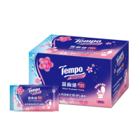 【TEMPO】櫻花限定版-濕式衛生紙迷你袖珍包-櫻花香氛(7抽×20包/迷你彩箱)