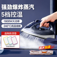 Handheld steam iron Portable Wired steamer iron home appliances Steamer for clothes wet and dry Dual purpose 1800W steam iron