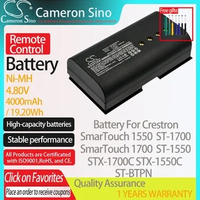 CameronSino Battery for Crestron SmarTouch 1550 SmarTouch 1700 ST-1700 ST-1550 fits Crestron ST-BTPN Remote Control battery