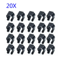 20pcs Portable Fishing Rod Clips Club Pole Storage Rack Clamps Holder Accessories Fishing Equipment Rod Rests Holders