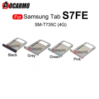 For Samsung Galaxy Tab S7FE 4G T735C SIM Card Tray MicroSD Holder Nano Sim Card Tray Slot Replacement Parts