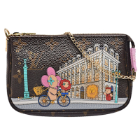 LV M81760限量MINI POCHETTE吉祥物巴黎凡登廣場印花圖案拉鍊迷你手提包