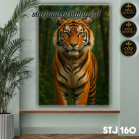 wallpaper dinding 3d aesthetic motif harimau keren untung menghiasi ruangan anda